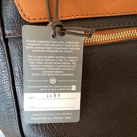 Valentina Drawstring Convertible Backpack in Deep Brown Leather #4408 NWT $248 - Picture 5 of 5